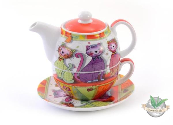 Tea for one Set "Evi" Porzellan, 4 teilig Kanne: 0,3 l, Tasse: 0,17 l