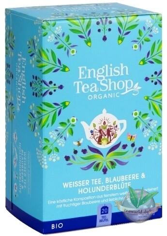English Tea Shop - Weißer Tee Blaubeere & Holunderblüte, BIO, 20 Teebeutel