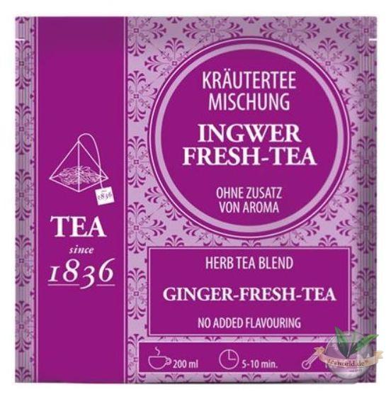 Kräutermischung Ingwer fresh Tee - 50 Pyramidenbeutel