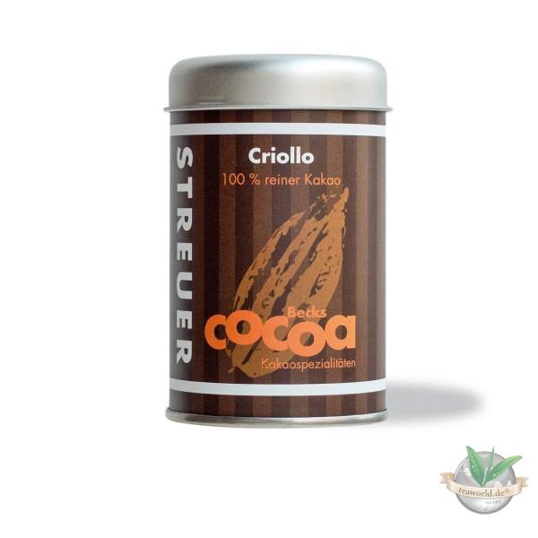 Bio Criollo Kakao - Becks Cocoa - im praktischen Kakaostreuer
