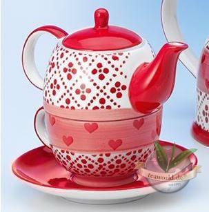 Tea for one Set "Joseppa" Keramik, 4-teilig Kanne: 0,4 l, Tasse: 0,2 l