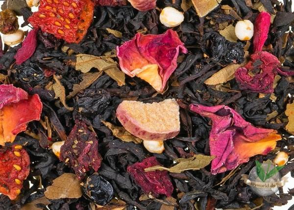 Erdbeer Rhabarber - Schwarzer Tee