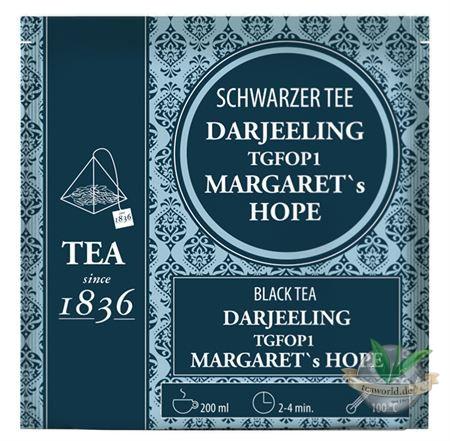 Schwarzer Tee Darjeeling Margaret´s Hope 50 Pyramidenbeutel im Sachet à 3 g