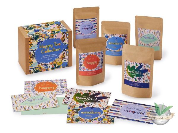 Geschenkbox Happy Tea Collection 5 Tüten sortiert, aromatisiert